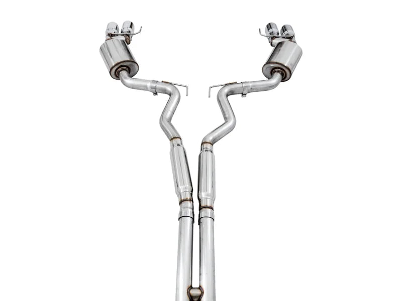 AWE Tuning 2018+ Ford Mustang GT (S550) Cat-back Exhaust - Touring Edition (Quad Chrome Silver Tips) - Additional View 8