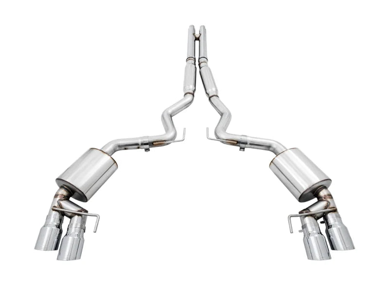 AWE Tuning 2018+ Ford Mustang GT (S550) Cat-back Exhaust - Touring Edition (Quad Chrome Silver Tips) - Additional View 9