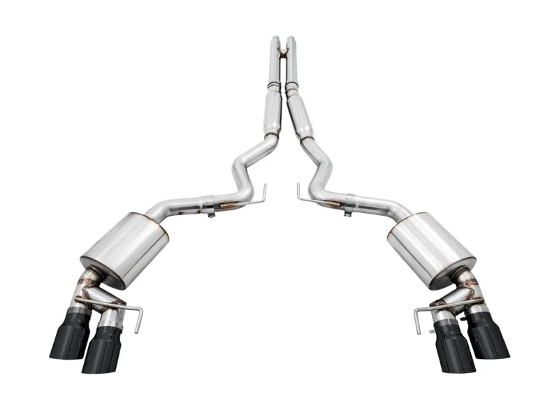 AWE Tuning 2018+ Ford Mustang GT (S550) Cat-back Exhaust - Touring Edition (Quad Diamond Black Tips) - Additional View 7