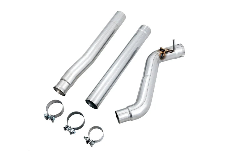 AWE Tuning 2018+ Jeep Wrangler JL/JLU 2.0T Non-Resonated Mid Pipe - Side View