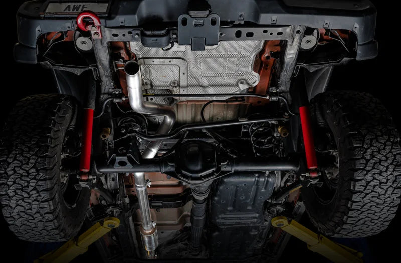 AWE Tuning 2018+ Jeep Wrangler JL/JLU 2.0T Trail Edition Cat-Back Exhaust - Back View
