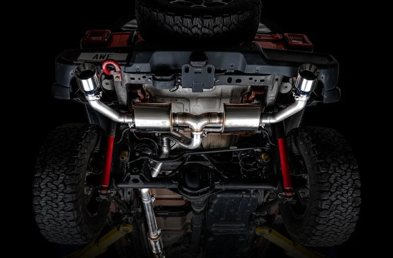 AWE Tuning 2018+ Jeep Wrangler JL/JLU Tread Edition Axle-Back Dual Exhaust - Chrome Silver Tips - Additional View 7