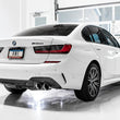 Load image into Gallery viewer, AWE Tuning 2019+ BMW M340i (G20) Non-Resonated Touring Edition Exhaust - Quad Chrome Silver Tips - Side View