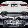 Load image into Gallery viewer, AWE Tuning 2019+ BMW M340i (G20) Track Edition Exhaust - Quad Chrome Silver Tips - Back View