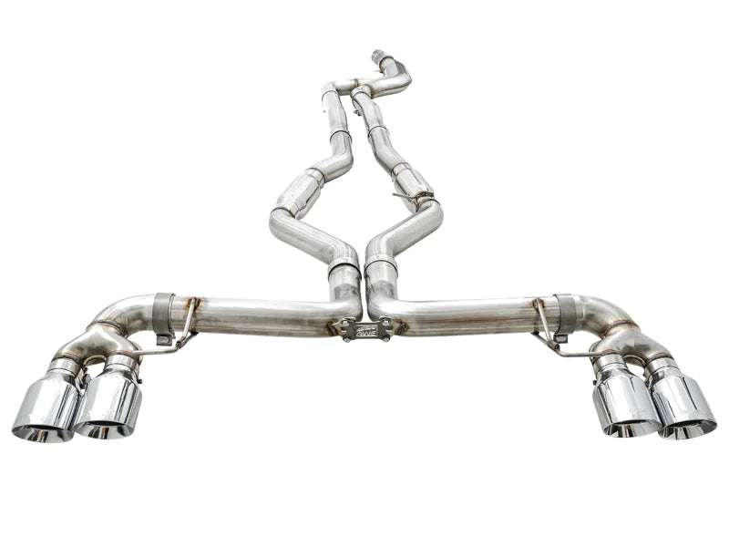 AWE Tuning 2019+ BMW M340i (G20) Track Edition Exhaust - Quad Chrome Silver Tips - Additional View 5