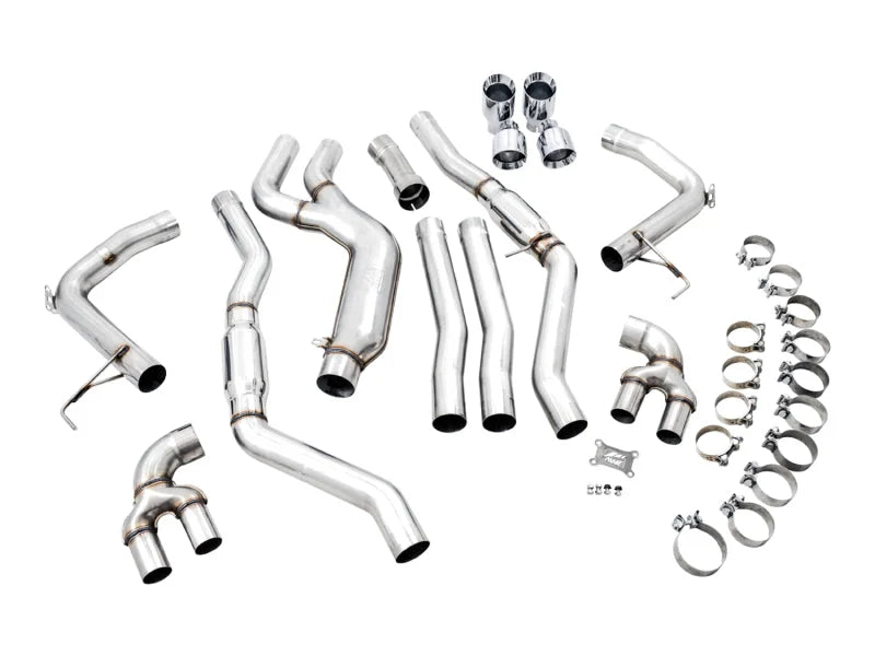 AWE Tuning 2019+ BMW M340i (G20) Track Edition Exhaust - Quad Chrome Silver Tips - Additional View 6