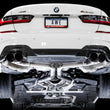 Load image into Gallery viewer, AWE Tuning 2019+ BMW M340i (G20) Track Edition Exhaust - Quad Diamond Black Tips - Back View