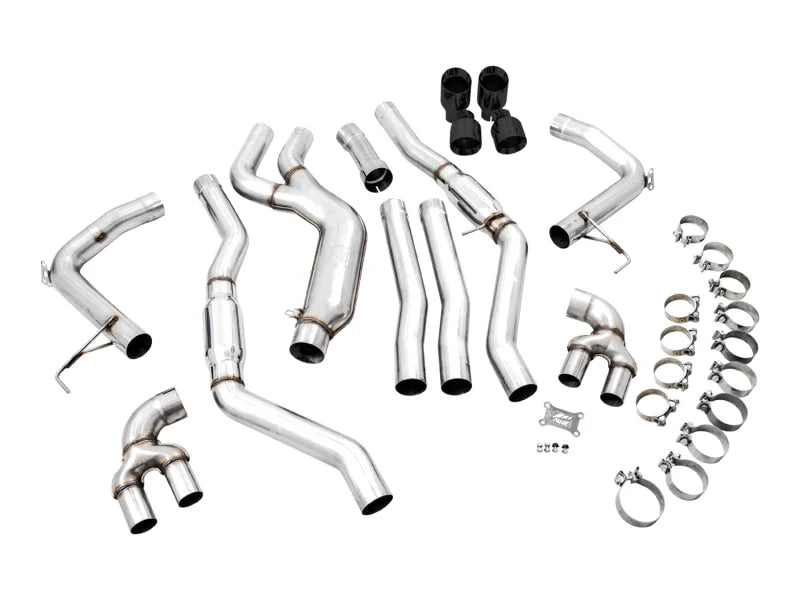 AWE Tuning 2019+ BMW M340i (G20) Track Edition Exhaust - Quad Diamond Black Tips - Additional View 7