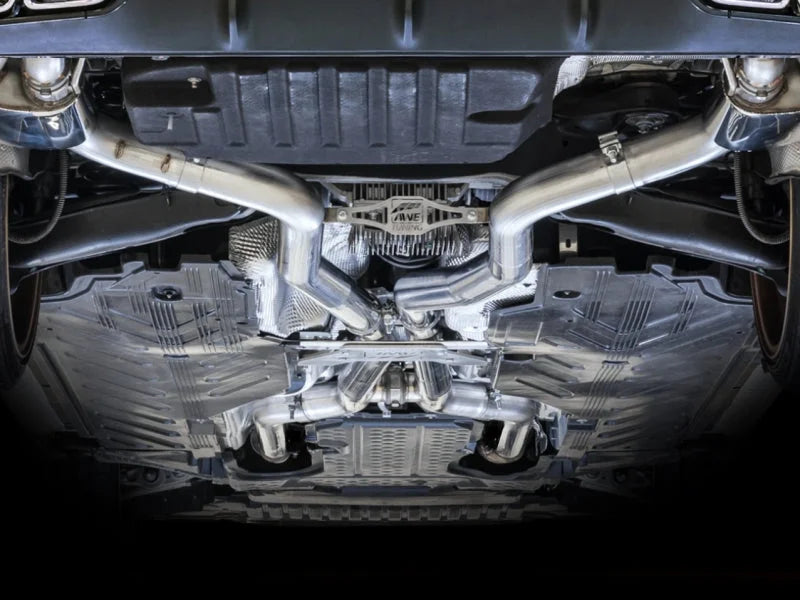 AWE Tuning 2019+ Mercedes-Benz C63/S AMG Coupe (W205) w/DPE SwitchPath Exhaust System - No Tips - Side View