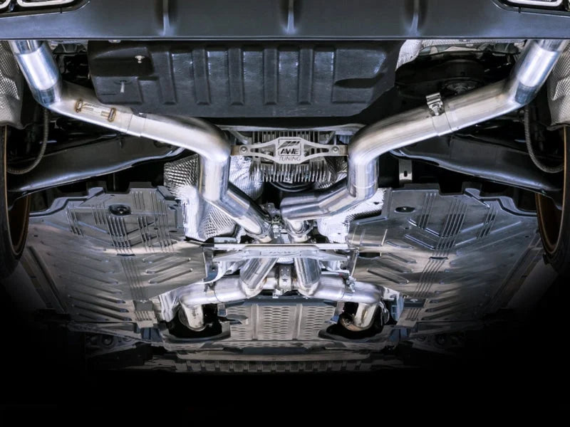 AWE Tuning 2019+ Mercedes-Benz C63/S AMG Sedan (W205) Track Edition Exhaust - No Tips - Side View