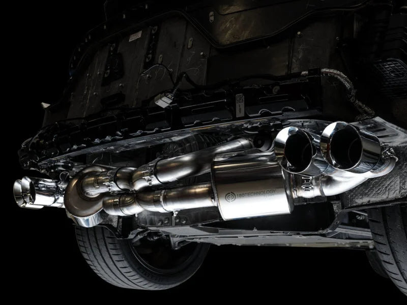 AWE Tuning 2020 Chevrolet Corvette (C8) Touring Edition Exhaust - Quad Chrome Silver Tips - Installation View