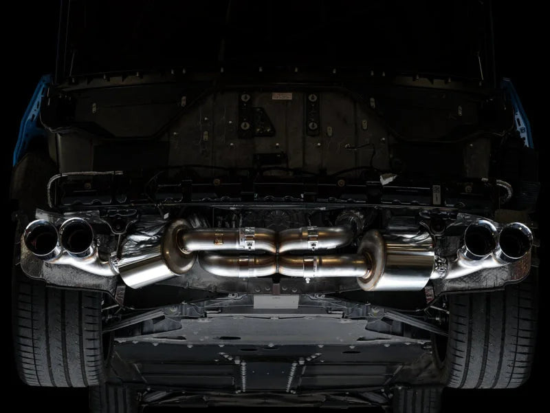 AWE Tuning 2020 Chevrolet Corvette (C8) Touring Edition Exhaust - Quad Chrome Silver Tips - Additional View 5