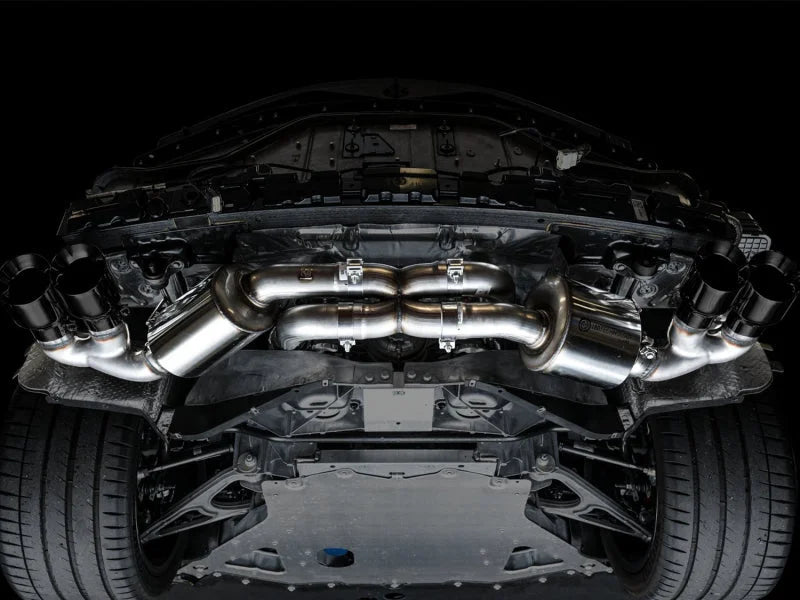 AWE Tuning 2020 Chevrolet Corvette (C8) Touring Edition Exhaust - Quad Diamond Black Tips - Additional View 8