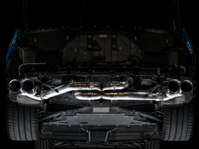 AWE Tuning 2020 Chevrolet Corvette (C8) Track Edition Exhaust - Quad Chrome Silver Tips - Additional View 7