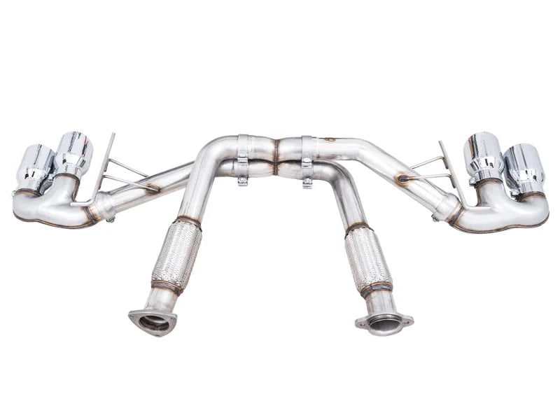 AWE Tuning 2020 Chevrolet Corvette (C8) Track Edition Exhaust - Quad Chrome Silver Tips - Additional View 8