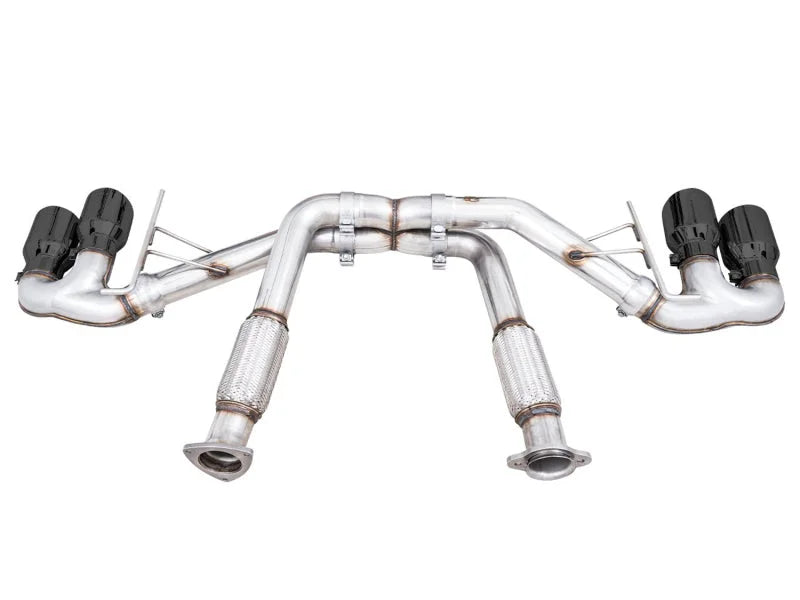 AWE Tuning 2020 Chevrolet Corvette (C8) Track Edition Exhaust - Quad Diamond Black Tips - Additional View 5