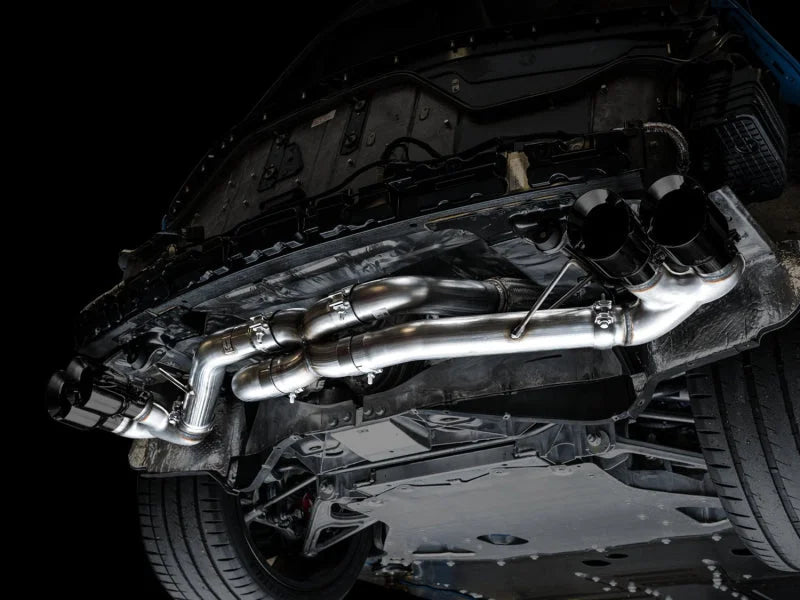 AWE Tuning 2020 Chevrolet Corvette (C8) Track Edition Exhaust - Quad Diamond Black Tips - Additional View 6