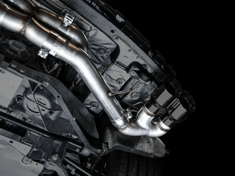 AWE Tuning 2020 Chevrolet Corvette (C8) Track Edition Exhaust - Quad Diamond Black Tips - Additional View 11