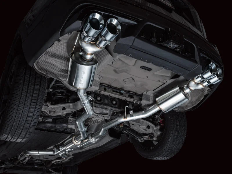 AWE Tuning 2020+ Ford Explorer ST Touring Edition Exhaust w/ Chrome Silver Tips - Installation View