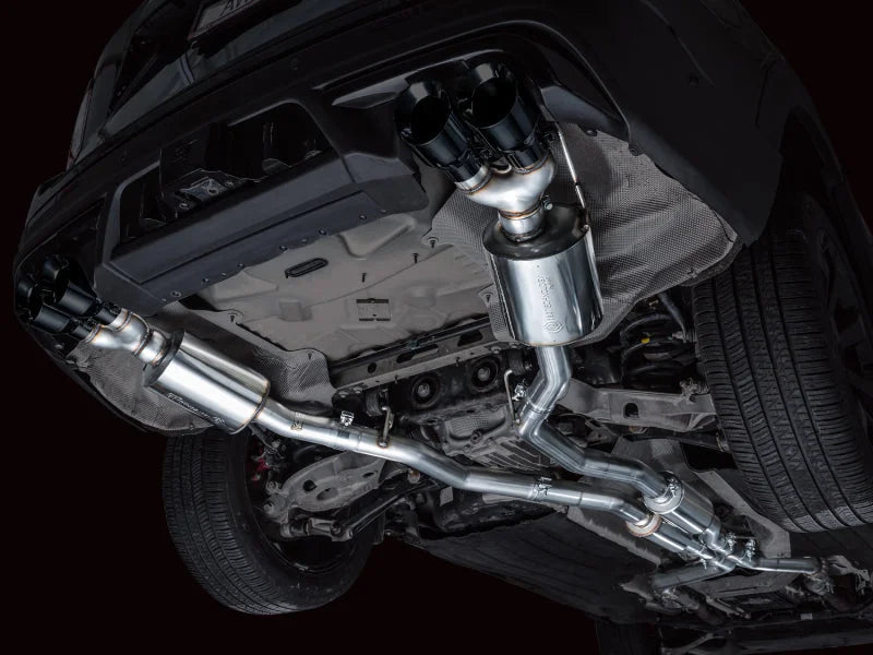 AWE Tuning 2020+ Ford Explorer ST Touring Edition Exhaust w/ Diamond Black Tips - Side View