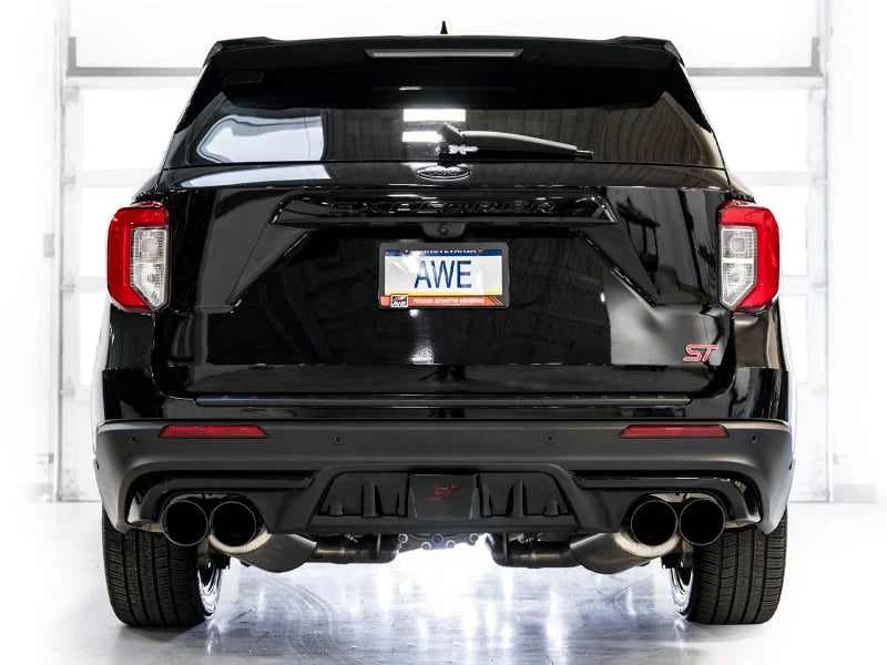 AWE Tuning 2020+ Ford Explorer ST Touring Edition Exhaust w/ Diamond Black Tips - Additional View 6