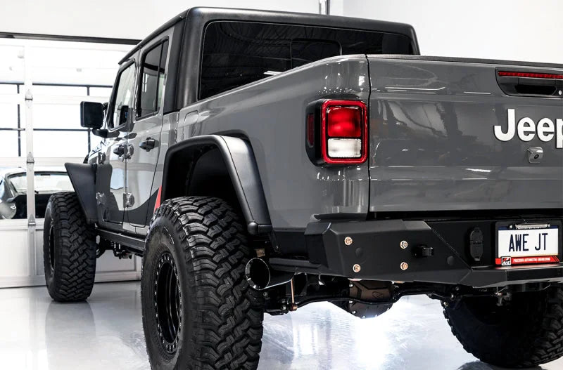 AWE Tuning 2020+ Jeep Gladiator 3.6L Trail-to-Tread (Single-Side) Conversion Kit w/Diamond Blk Tip - Side View
