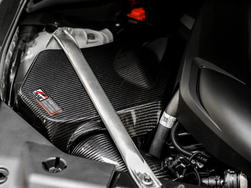 AWE Tuning 2020+ Toyota GR Supra S-FLO Carbon Intake Lid - Back View