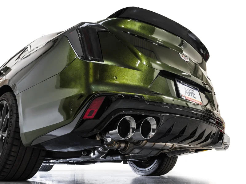 AWE Tuning 2021+ Cadillac CT4-V Blackwing SwitchPath Exhaust - Chrome Silver Tips - Additional View 9