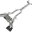Load image into Gallery viewer, AWE Tuning 2021+ Cadillac CT4-V Blackwing SwitchPath Exhaust - Diamond Black Tips - Main Product View