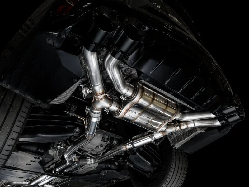 AWE Tuning 2021+ Cadillac CT4-V Blackwing SwitchPath Exhaust - Diamond Black Tips - Additional View 8