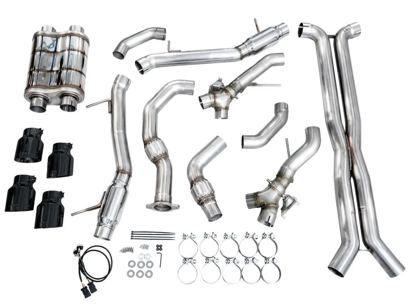 AWE Tuning 2021+ Cadillac CT4-V Blackwing SwitchPath Exhaust - Diamond Black Tips - Additional View 16