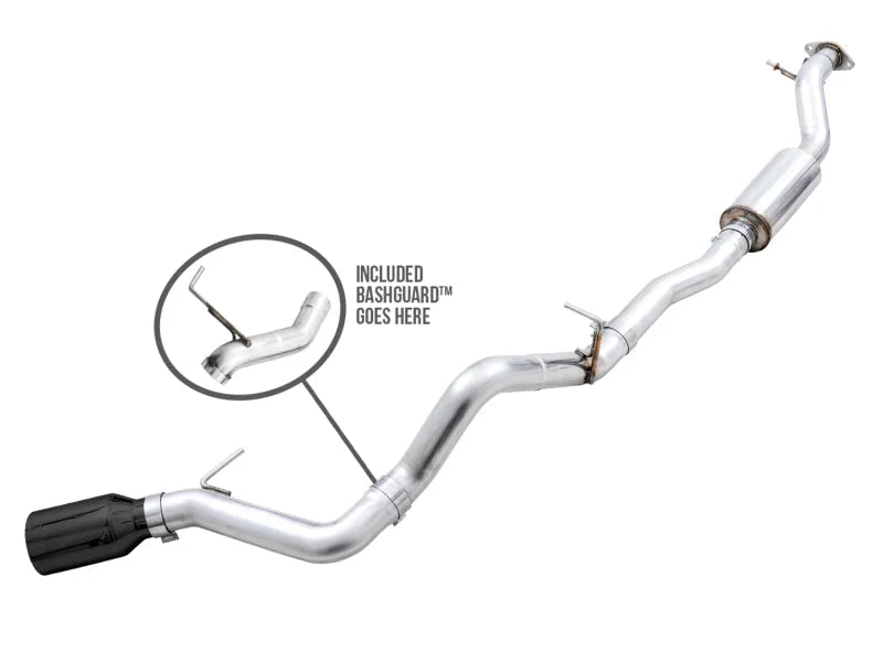 AWE Tuning 2021+ Ford Bronco 0FG Single Rear Exit Exhaust w/Diamond Black Tip & Bash Guard - Additional View 9