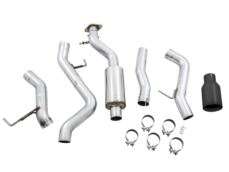 AWE Tuning 2021+ Ford Bronco 0FG Single Rear Exit Exhaust w/Diamond Black Tip & Bash Guard - Additional View 10