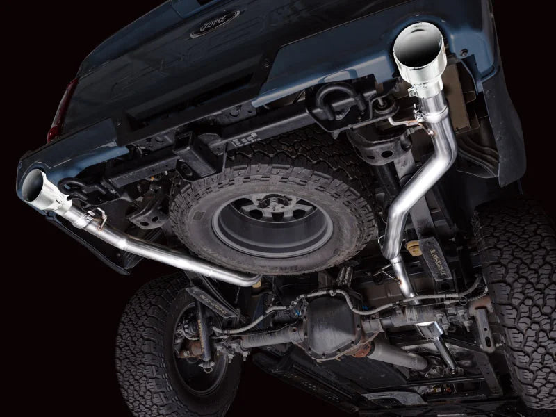 AWE Tuning 2021+ Ford F150 Tremor w/ Bumper Cutouts 0FG Non-Resonated Cat-Back w/ Chrome Silver Tips - Additional View 8