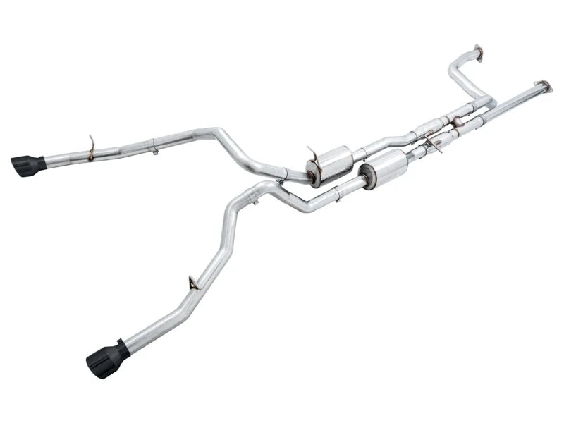 AWE Tuning 2021 RAM 1500 TRX 0FG Cat-Back Exhaust - Diamond Black Tips - Main Product View