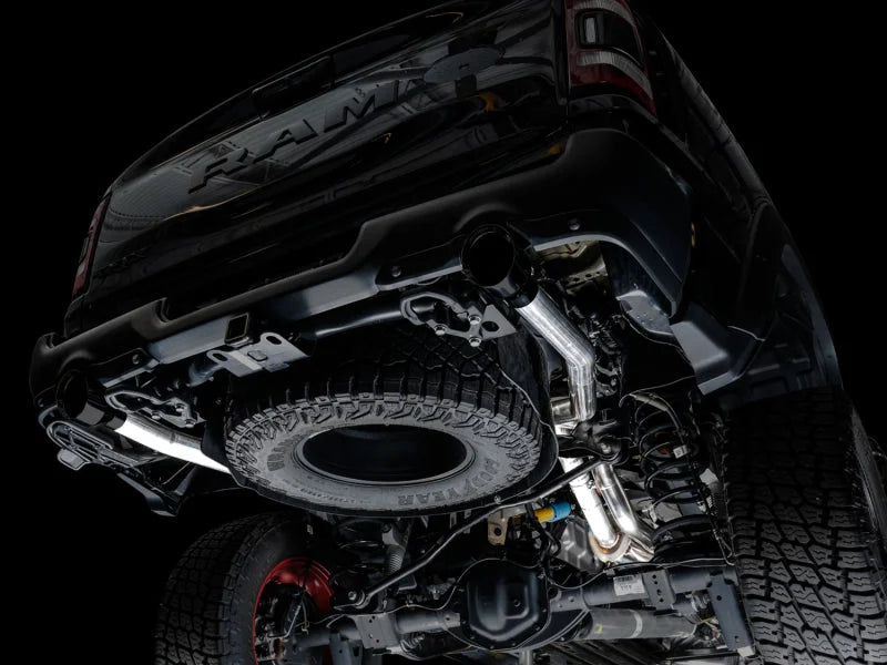 AWE Tuning 2021 RAM 1500 TRX 0FG Cat-Back Exhaust - Diamond Black Tips - Side View
