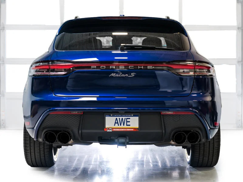 AWE Tuning 2022+ Porsche Macan 2.9TT Touring Edition Catback Exhaust w/ Diamond Black Tips - Side View