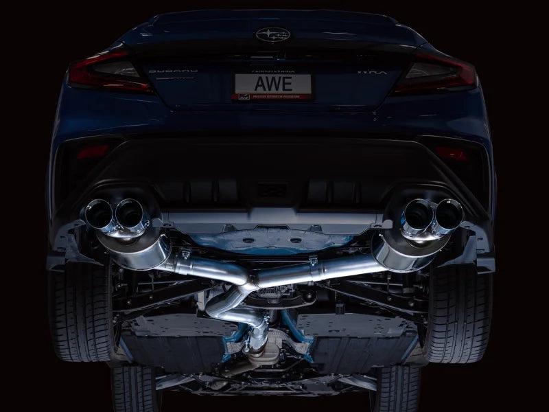 AWE Tuning 2022+ VB Subaru WRX Touring Edition Exhaust - Chrome Silver Tips - Additional View 5