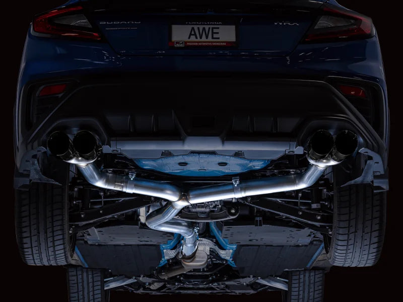AWE Tuning 2022+ VB Subaru WRX Track Edition Exhaust - Diamond Black Tips - Additional View 10