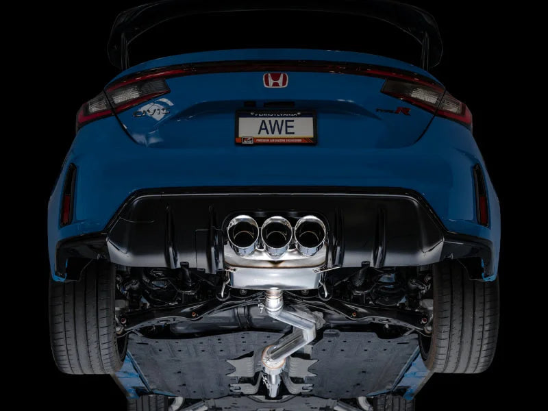 AWE Tuning 2023 Honda Civic Type R FL5 Touring Edition Exhaust w/ Triple Chrome Silver Tips - Additional View 9