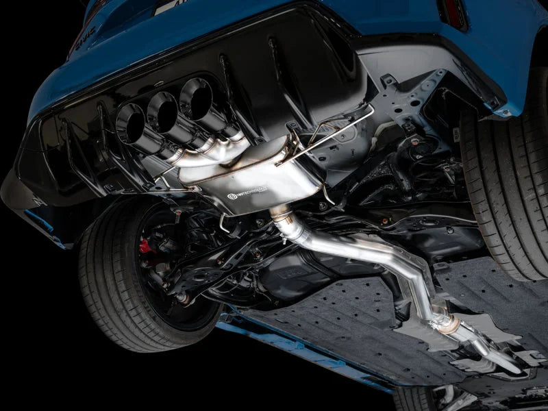 AWE Tuning 2023 Honda Civic Type R FL5 Touring Edition Exhaust w/ Triple Diamond Black Tips - Back View