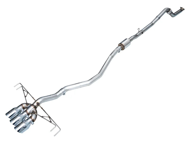AWE Tuning 2023 Honda Civic Type R FL5 Track Edition Exhaust w/ Triple Chrome Silver Tips - Main Product View
