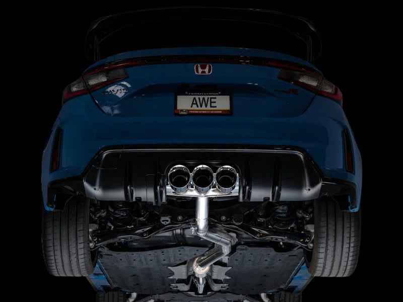 AWE Tuning 2023 Honda Civic Type R FL5 Track Edition Exhaust w/ Triple Chrome Silver Tips - Additional View 7