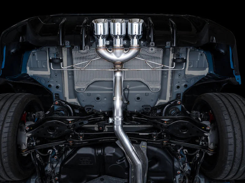 AWE Tuning 2023 Honda Civic Type R FL5 Track Edition Exhaust w/ Triple Chrome Silver Tips - Additional View 9