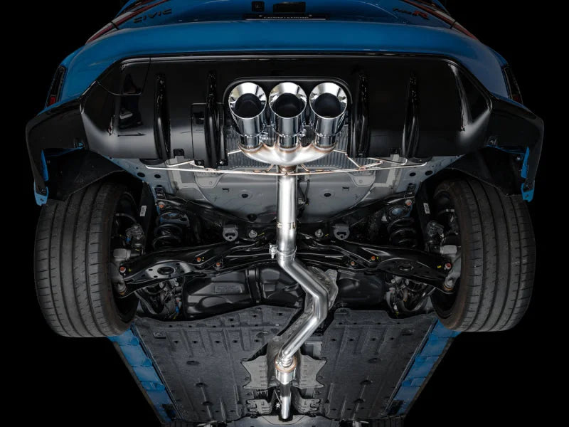 AWE Tuning 2023 Honda Civic Type R FL5 Track Edition Exhaust w/ Triple Chrome Silver Tips - Additional View 14