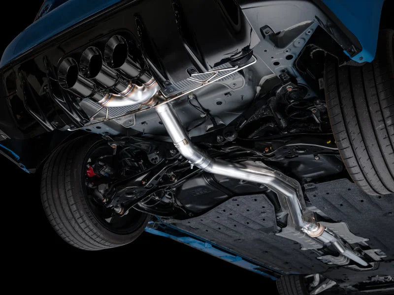 AWE Tuning 2023 Honda Civic Type R FL5 Track Edition Exhaust w/ Triple Diamond Black Tips - Side View