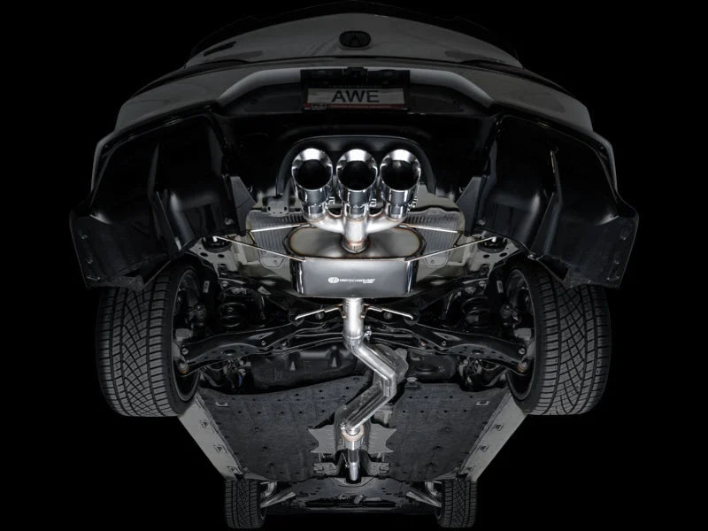 AWE Tuning 2024 Acura Integra Type S DE5 FWD Touring Edition Exhaust w/ Triple Chrome Silver Tips - Additional View 6