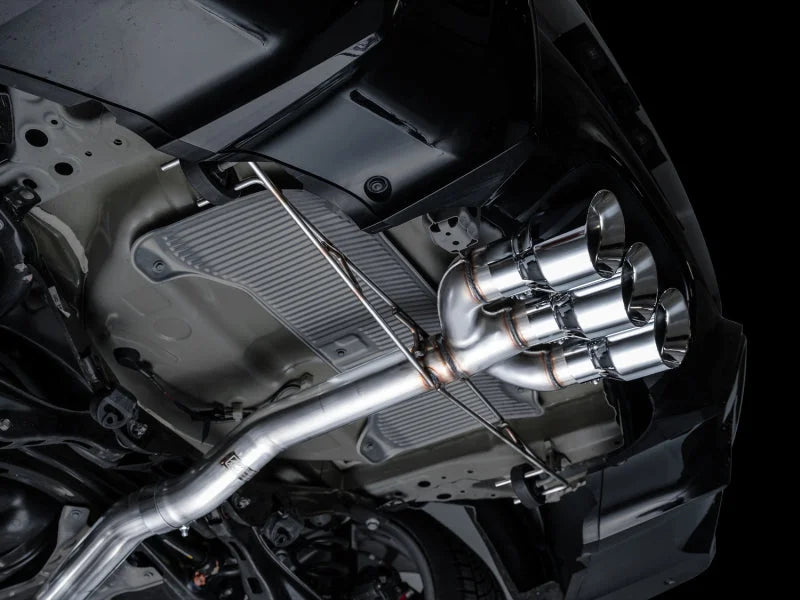 AWE Tuning 2024 Acura Integra Type S DE5 FWD Track Edition Exhaust w/ Triple Chrome Silver Tips - Side View