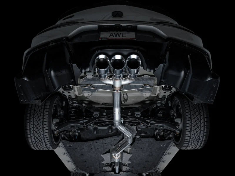 AWE Tuning 2024 Acura Integra Type S DE5 FWD Track Edition Exhaust w/ Triple Chrome Silver Tips - Additional View 10