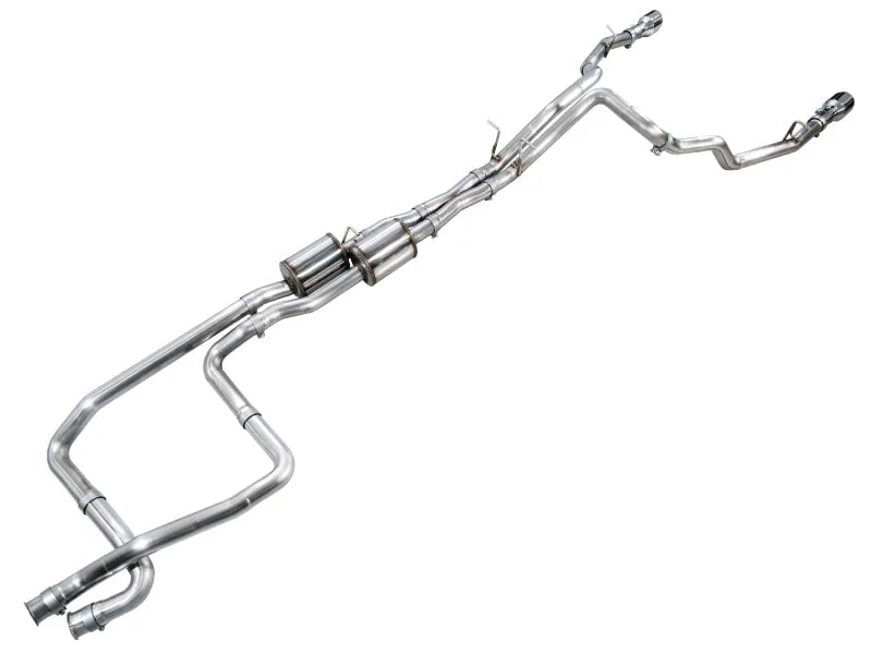AWE Tuning 2025+ RAM 1500 RHO 3.0 I6 TT 0FG Dual Rear Exit Cat-Back Exhaust - Chrome Silver Tips - Additional View 11